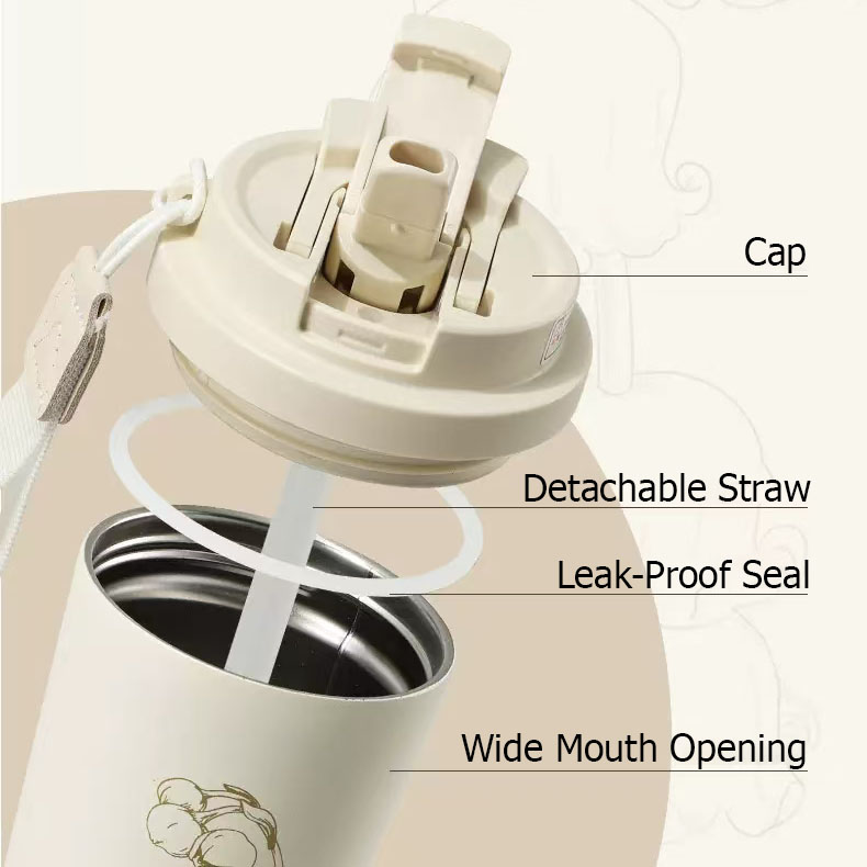 520ml Virtuo Stainless Steel Tumbler (with Straw)