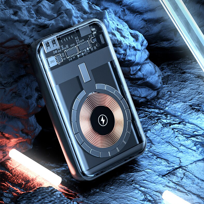 10,000mAh Transparent Wireless Powerbank 