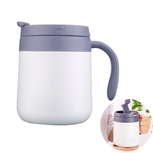350ml Ins Stainless Steel Mug with Flip Lid