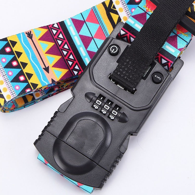 Luggage Strap with Lock and Weighing Scale
