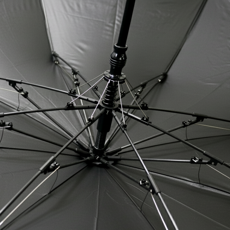 23'' Automatic Foldable RPET Umbrella with Carabiner (UV Coating)